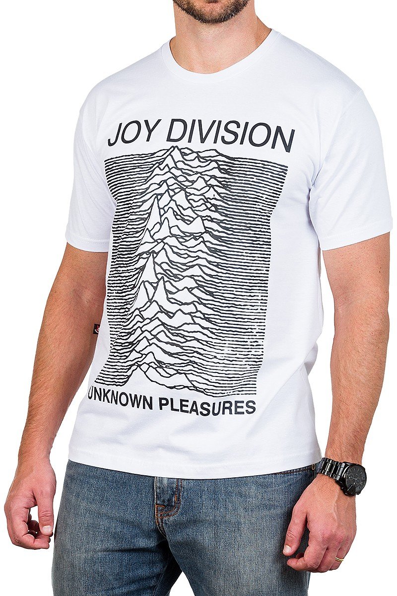 apenas microscopio pueblo Camiseta Joy Division Unknown Pleasures Branca - UNISSEX