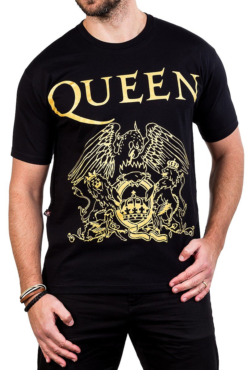 camiseta queen logo gola c elastano 174 4