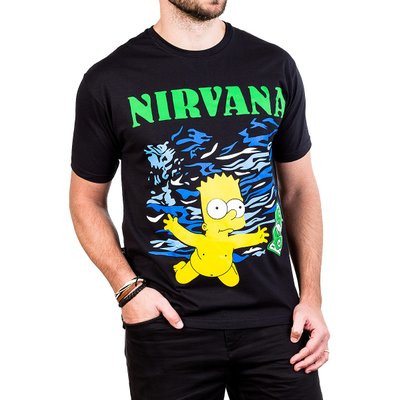 camiseta nirvana simpsons bart manga curta 250 2