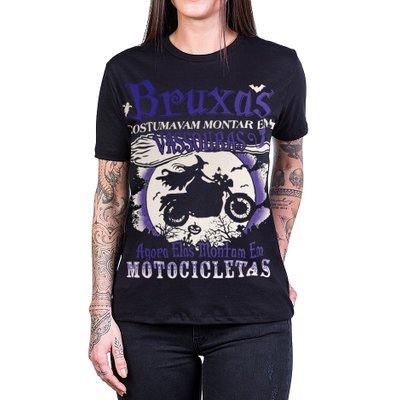 camiseta bruxas motocicletas preta 2865 2