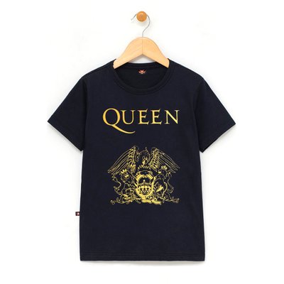 in549 u pr camiseta infantil queen logo 100 algodao