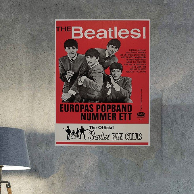 plc 0161 placa decorativa the beatlhes europa pop band 2