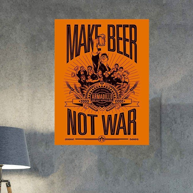 plc 0289 placa decorativa wake beer not war 2