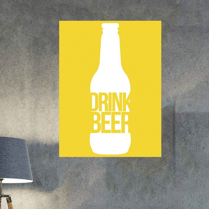 plc 0334 placa decorativa drink beer amarelo 2