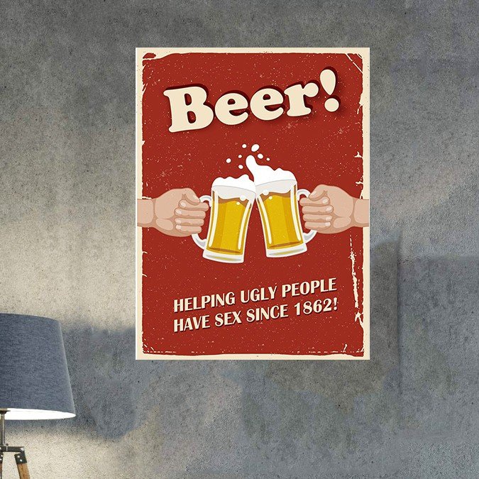 plc 0347 placa decorativa beer helpink ugly people have 2