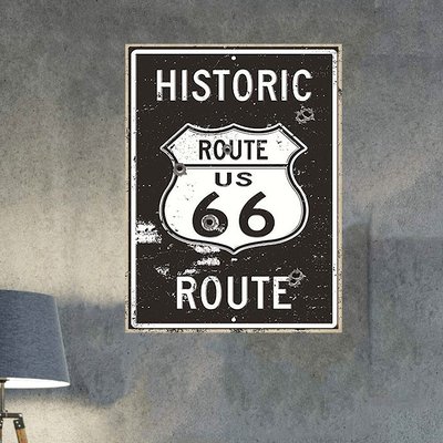 plc 0497 placa decorativa historic route 66 us 1