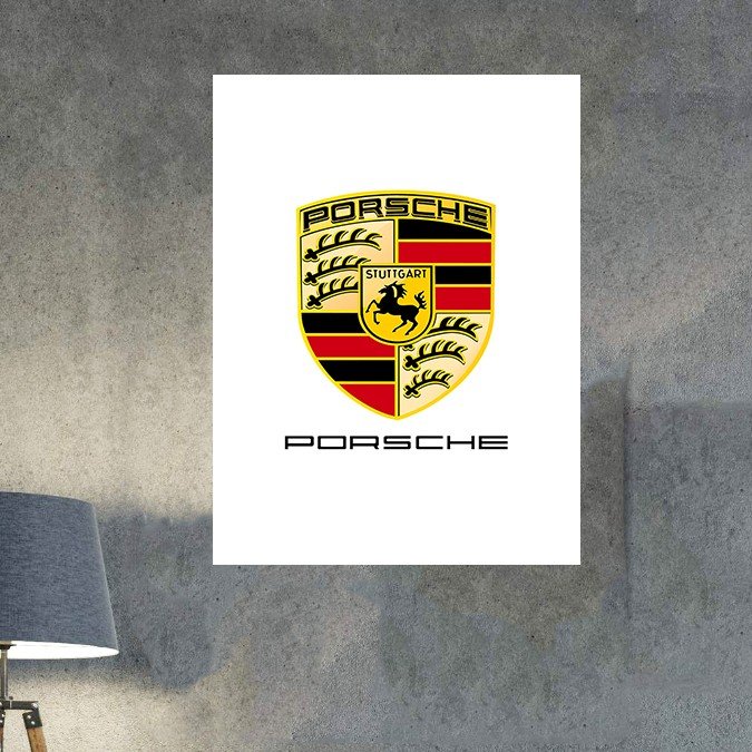 plc 0507 placa decorativa porsche logo 1
