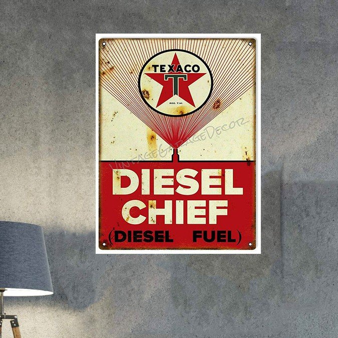 plc 0556 placa decorativa texaco diesel chief 1