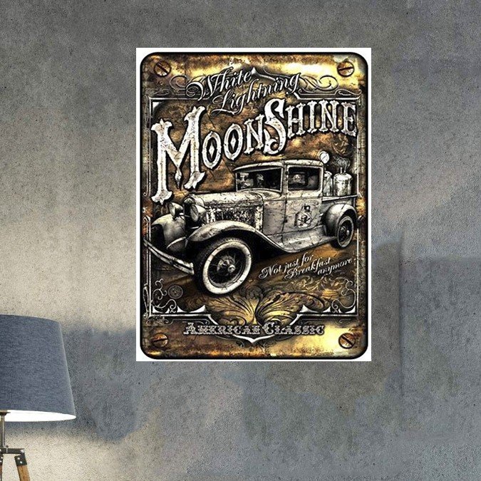 plc 0564 placa decorativa moonshine american classic 1