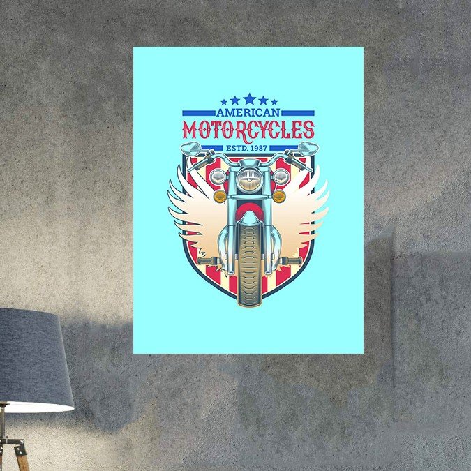 plc 0639 placa decorativa motorcycles american 1
