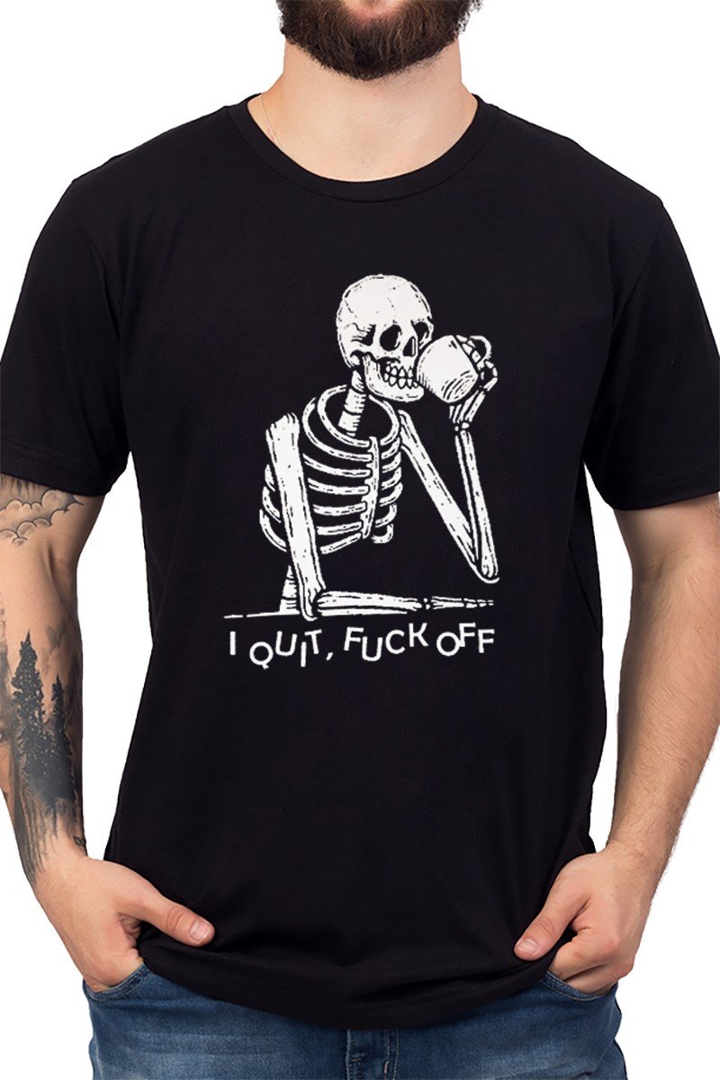 cam 2916 camiseta esqueleto i quit f off unissex 2