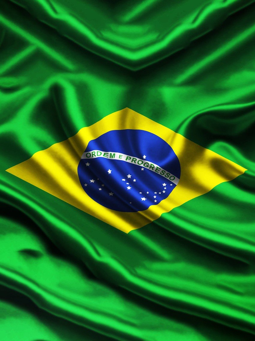 Placa Decorativa Bandeira Brasil Dobrada
