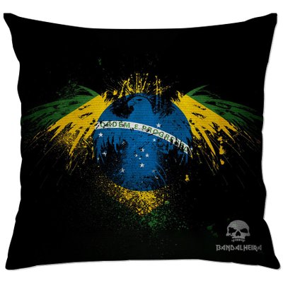 cap167 capa para almofada decorativa bandeira do brasil aguia escura 2