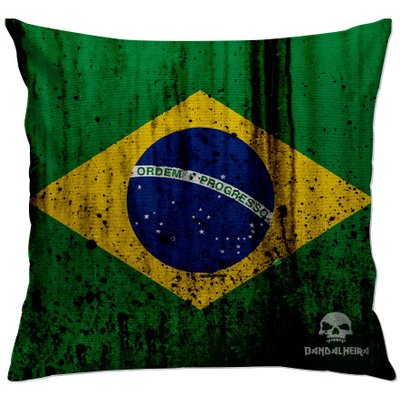 cap176 capa para almofada decorativa bandeira do brasil manchada 2