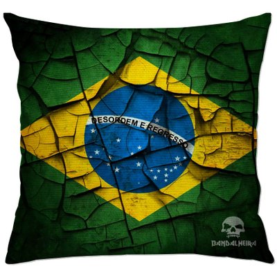 cap183 capa para almofada decorativa bandeira do brasil rachada 2