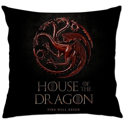 cap195 capa para almofada decorativa house of the dragon logo com escrita 2