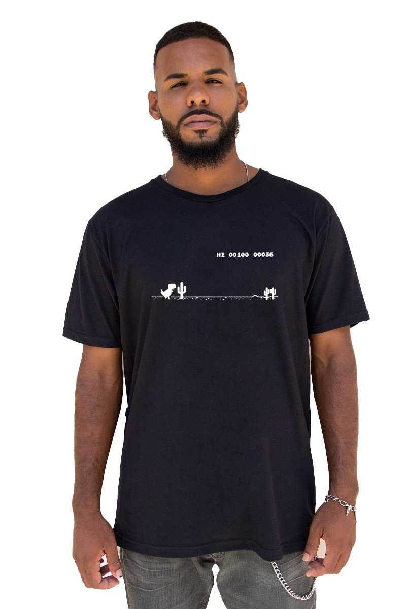 Camiseta Básica Jogo do dinossauro sem Internet Game